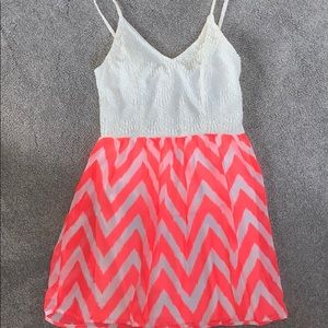 Crystal Doll | neon pink/white summer dress